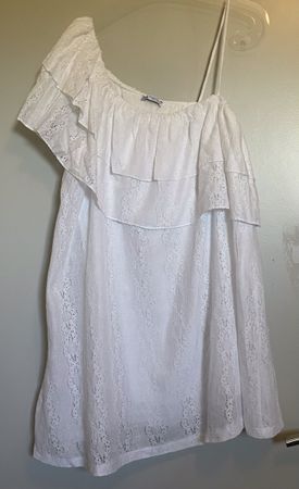 Robe assymétrique Zara dentelle blanche, taille M, neuve