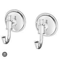 2x Chrom Handtuchhaken Kleiderhaken Wandhaken Bad NEU