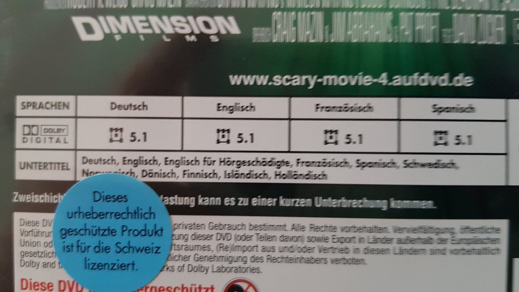 Tutti i DVDs: DVD Scary Movie 4 – Usato da Oetwil am See venduto da fineli2 1
