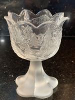 Bougeoir tulipe en verre givré, Noël