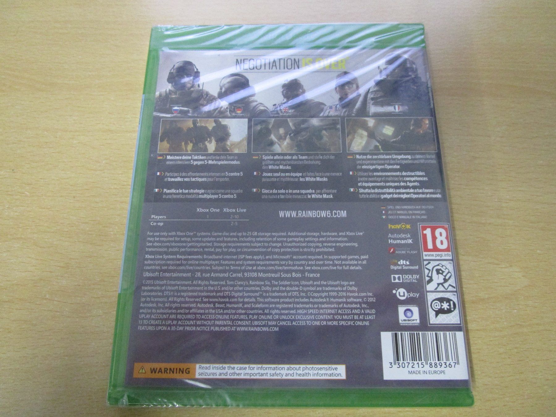 Microsoft Giochi: Rainbow Six Siege Xbox One Neuware X1 XBOXONE – Nuovo e nell'imballaggio originale da Goldau venduto da agestuffer 1