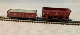 Roco Spur N Güterwagen 2er-Set DB Selbstentlader Schotter