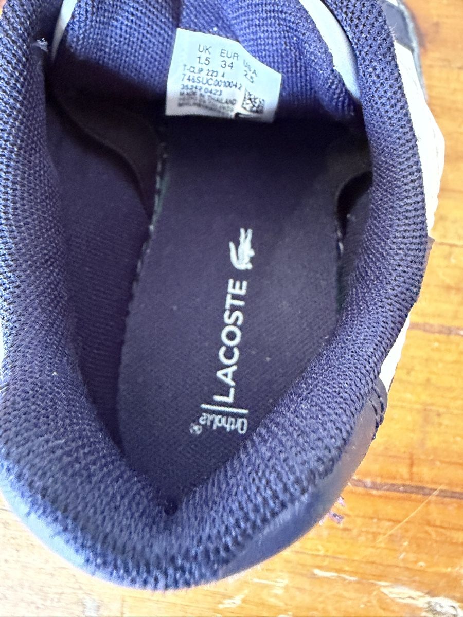 Lacoste Schuhe für Jungen: Lacoste Sneaker Gr. 34 Weiss/Blau – Gebraucht aus Gurmels von SwissShop21 4