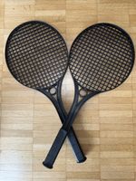 Coppia Racchette Tennis Plastica Nere