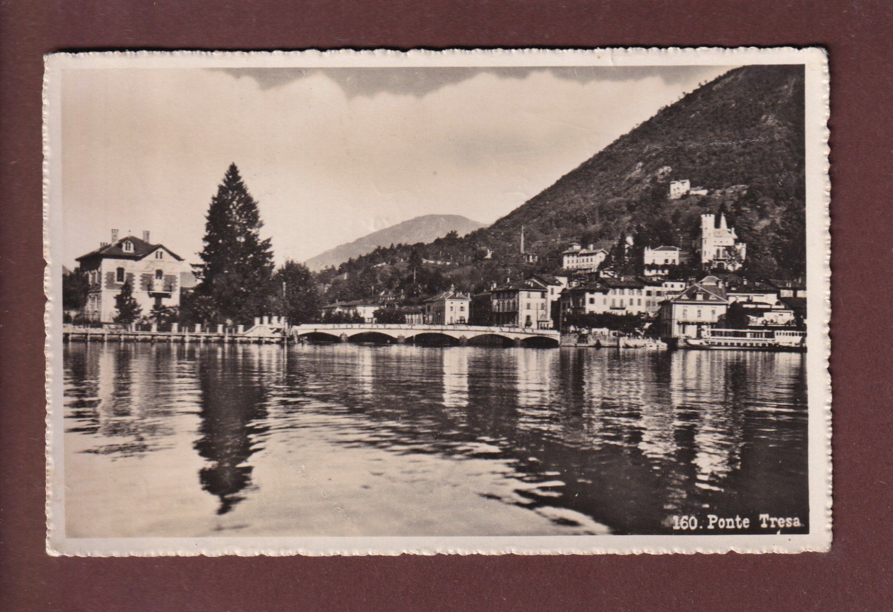 Cartoline postali: PONTE TRESA - 1945 – Usato da Pully venduto da nicecards