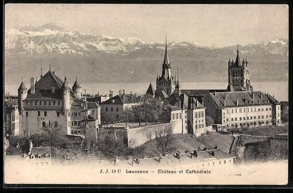Cartoline postali: AK Lausanne, Château et Cathédrale – Usato da Berlin venduto da bartko-reher