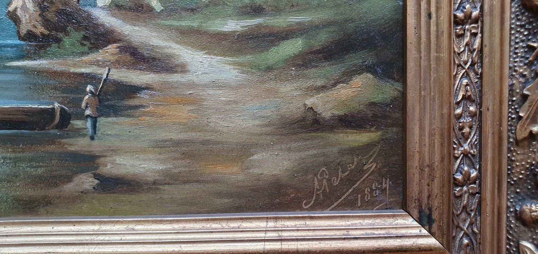 Dipinti: Ölgemälde 1884 - Obersee – Usato da Kreuzlingen venduto da Rschweiz1 2