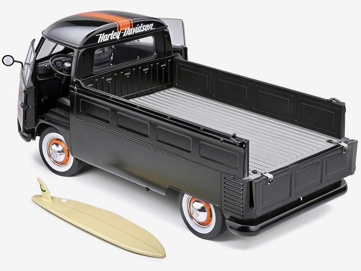 Volkswagen Modellini d'auto: VW BUS T1 PICK-UP 1:18 HARLEY-DAVIDSON – Nuovo e nell'imballaggio originale da Erlenbach i. S. venduto da MB-Next-Level 1