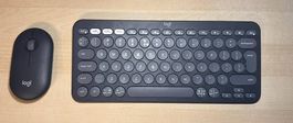 Logitech K380 Tastatur & Pebble Maus Set