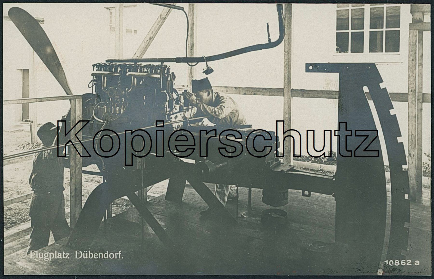 Ansichtskarten: ZH Dübendorf - Flugplatz - Flugzeug - Militär – Neu (gemäss Beschreibung) aus Schindellegi von leecollect