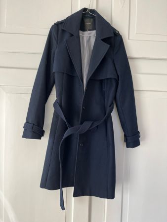 Dunkelblauer Trenchcoat, Selected Femme, Grösse 38