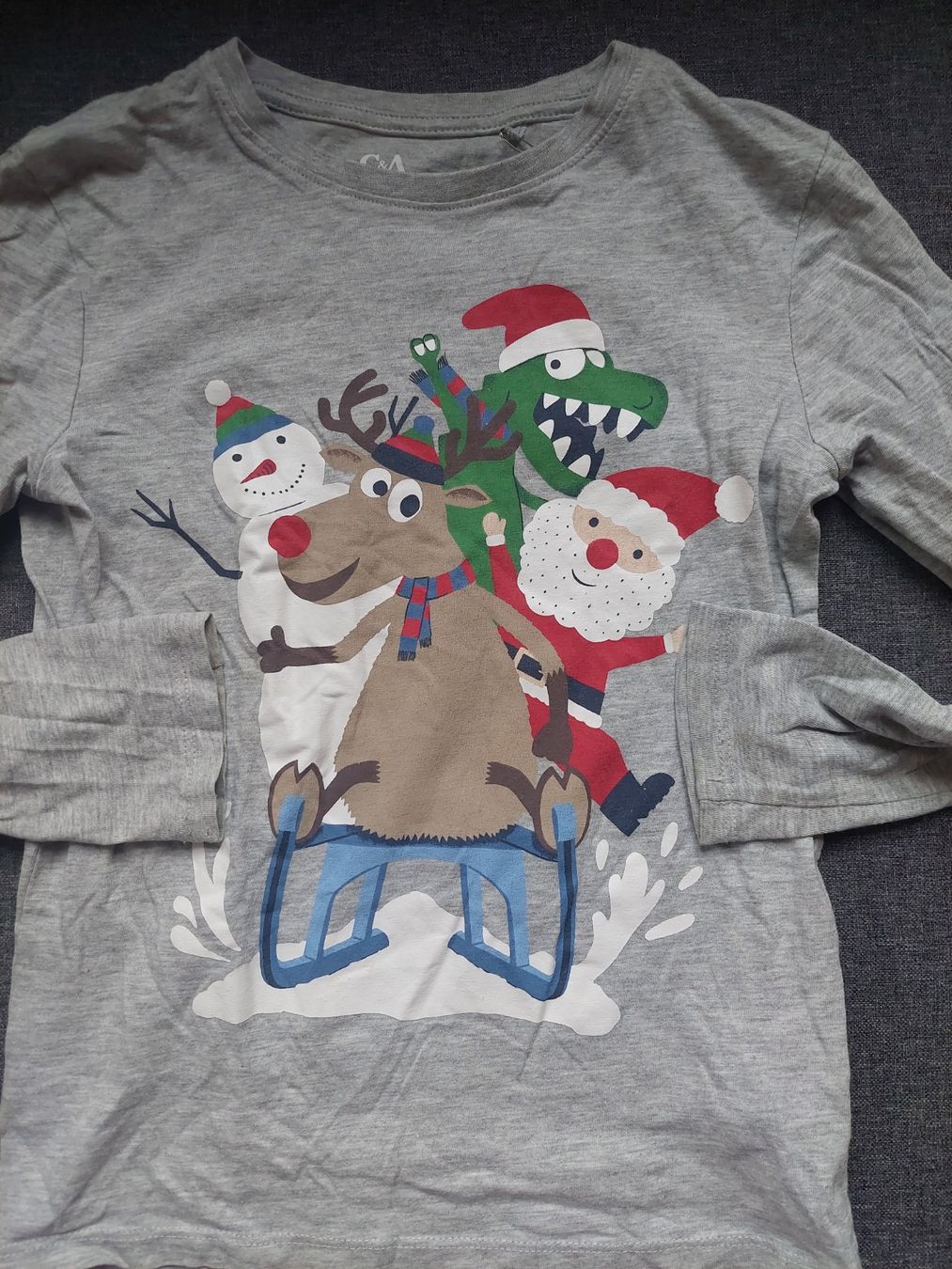 C&A Maglioni & Felpe: C&A Weihnachts-Longshirt / Weihnachtspullover Grösse 128 – Nuovo (secondo la descrizione) da Beckenried venduto da Havacola 3