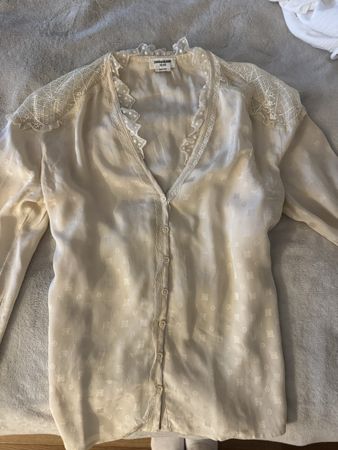 Zadig & Voltaire Deluxe Bluse cremefarben Grösse S 