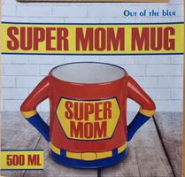 Superhelden Keramik Tasse "Super Mom" 500ml neu