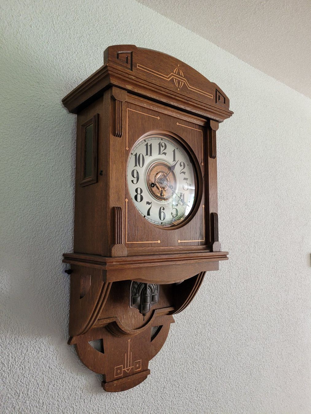 Junghans Uhren: Junghans Pendeluhr im Jugendstil – Gebraucht aus Unterseen von Silberflieder