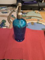 Seltene blaue Vintage Sodaflasche, Deko, Schweiz