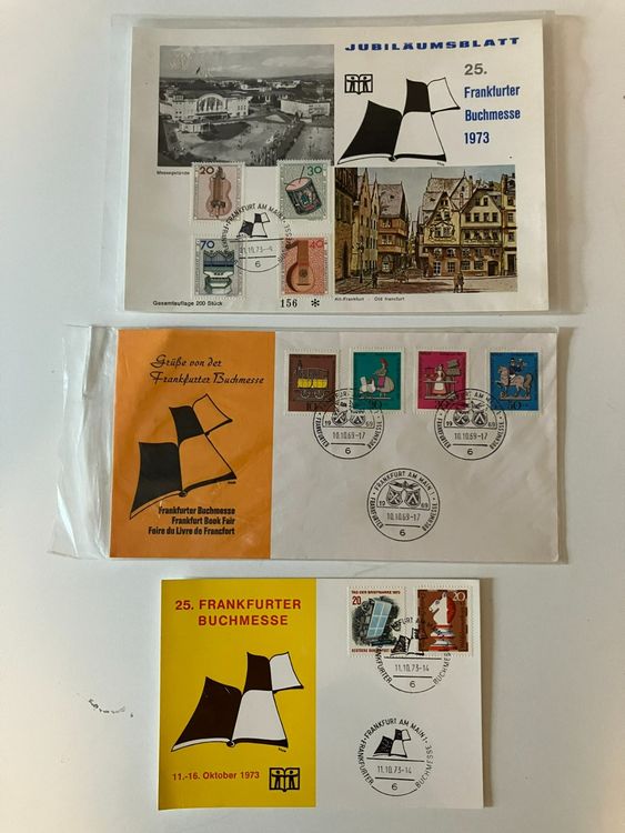 Briefmarken Wohlfahrtsmarken Frankfurter Buchmesse 1969/1974 | Kaufen ...