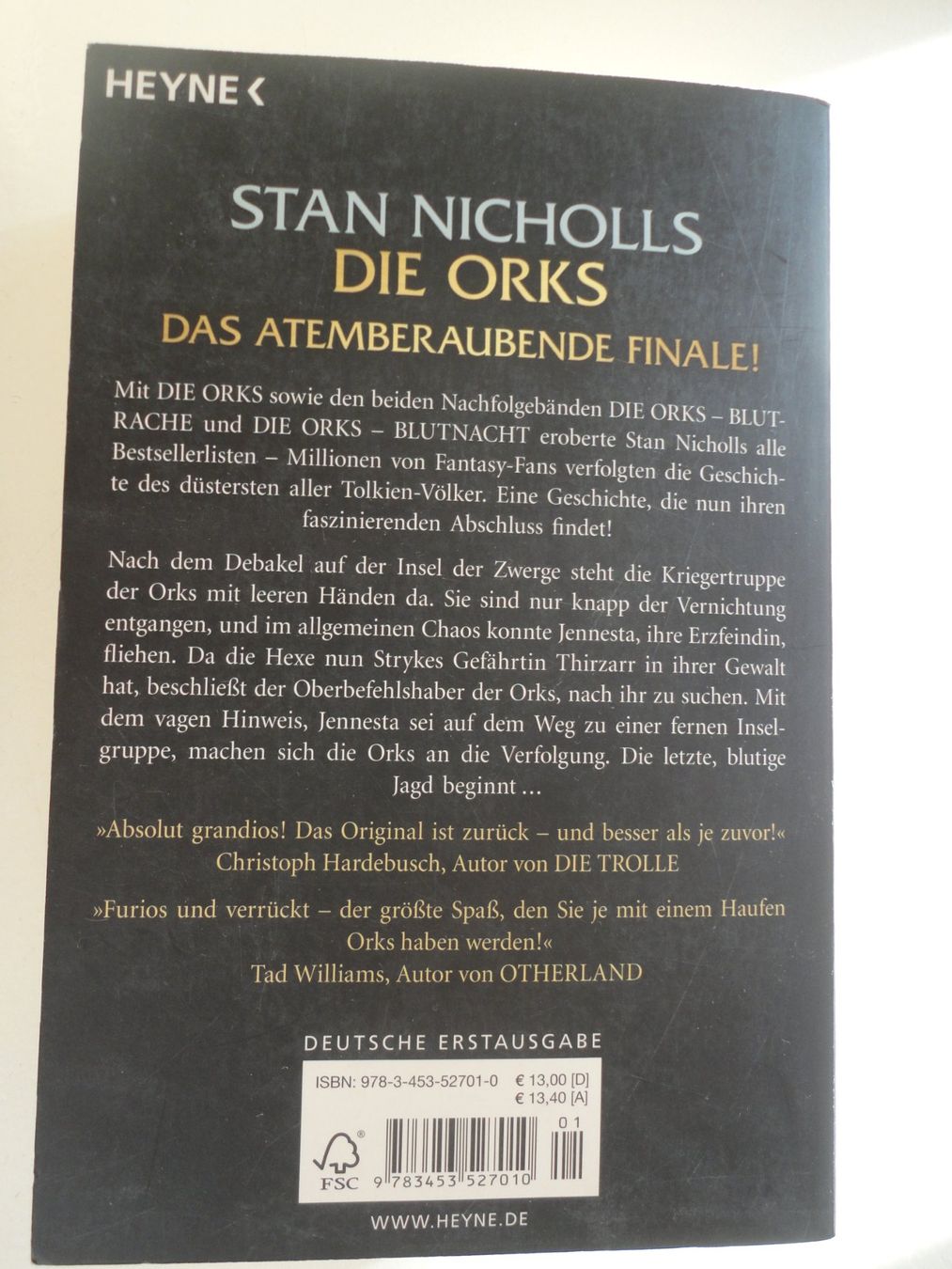 Libri: Die Orks: Blutjagd - Stan Nicholls – Usato da Bonstetten venduto da nat_tv99 1