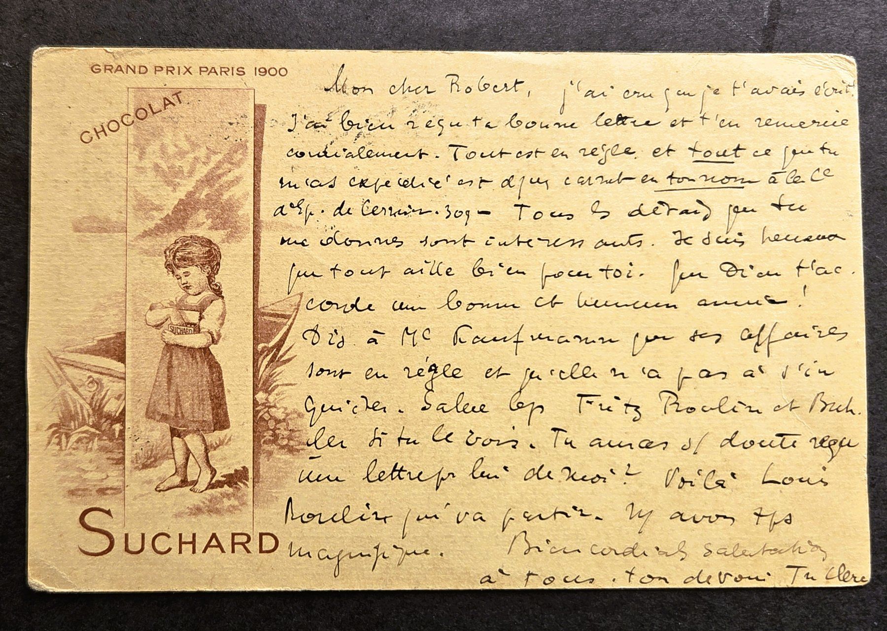 Cartoline postali: Suchard Chocolat Postkarte 1906 Carte postale ancienne – Usato da Tavannes venduto da Cire