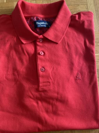Polo Shirt Rugatchi rot mit Muster Innenfutter Grösse L