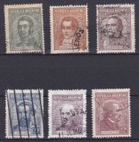 Série 6 timbres ARGENTINE 1935 obl.
