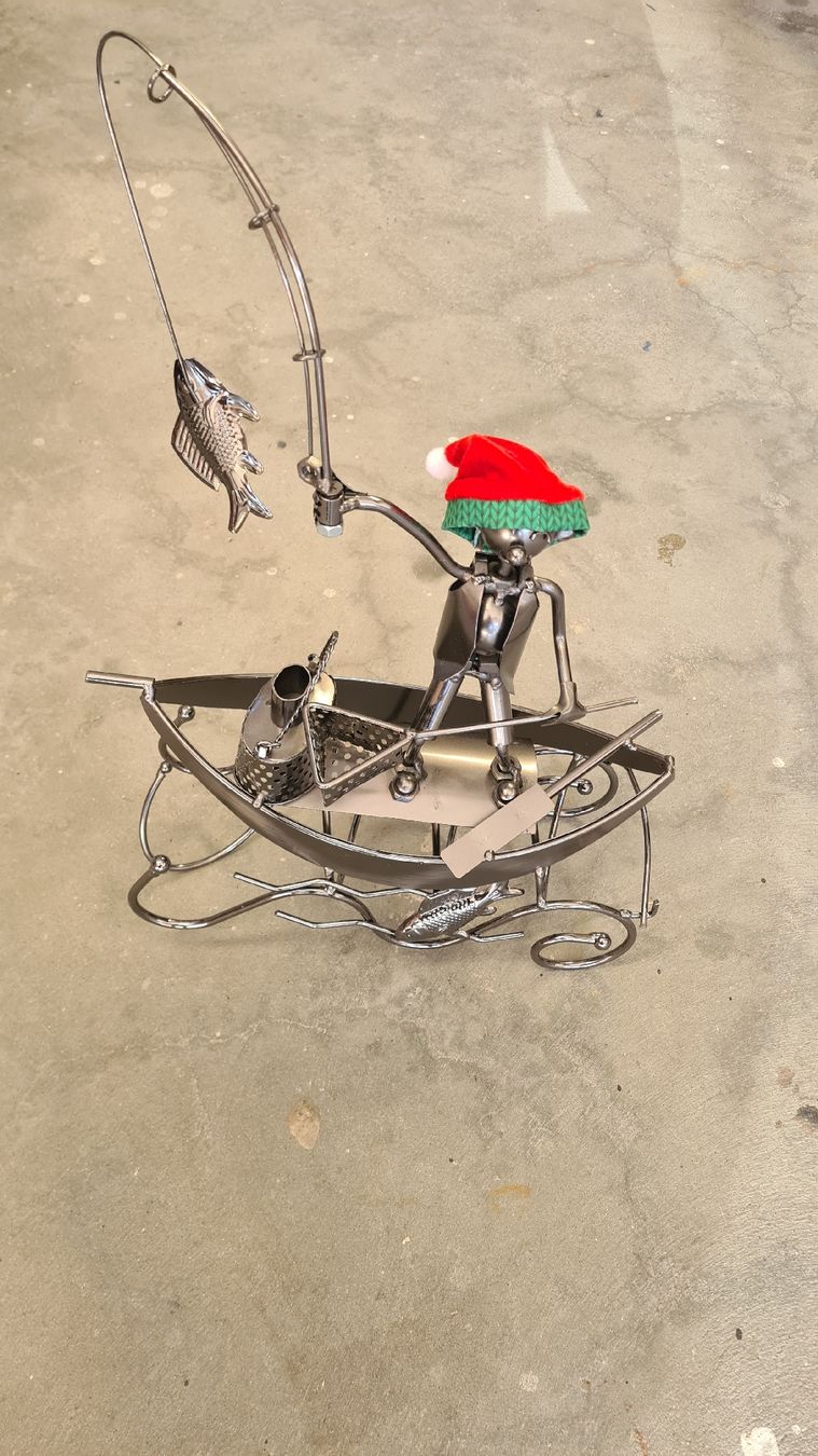 Portabottiglie: Flaschenhalter Motiv Angler – Nuovo e nell'imballaggio originale da Rheineck venduto da Outrage
