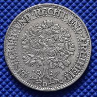 5 Reichsmark 1927 D Eichbaum