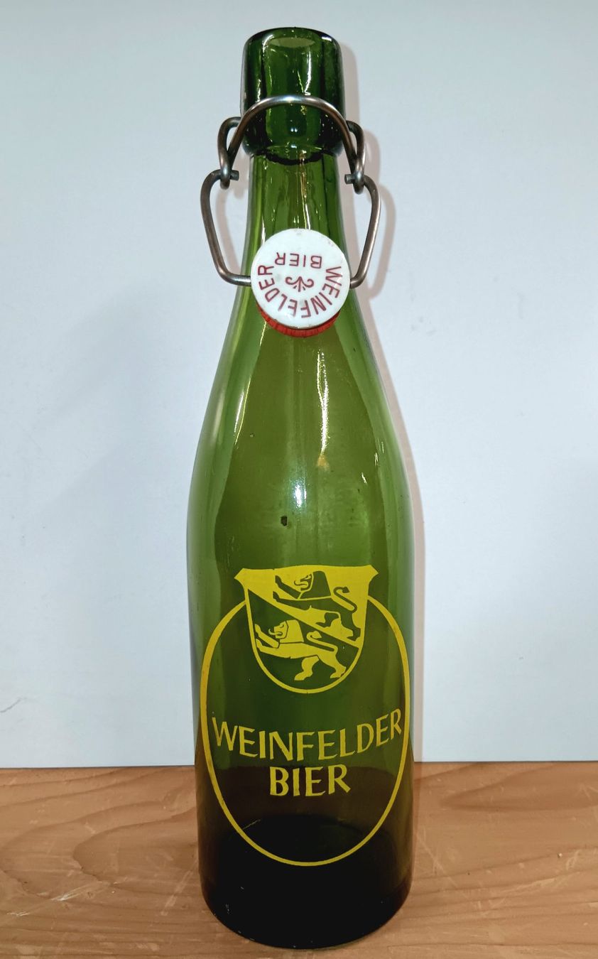 Bicchieri, Caraffe & Bottiglie: Bierflasche Bier Brauerei Weinfelden 1957 – Usato da Lichtensteig venduto da B-B-Bier