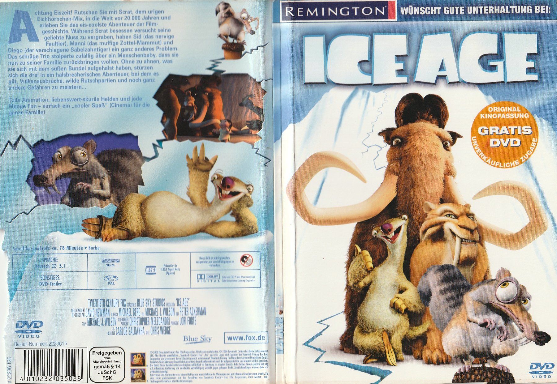 Tutti i DVDs: Ice Age 1 - Original Kinofassung – Usato da Rüthi (Rheintal) venduto da Michi2710