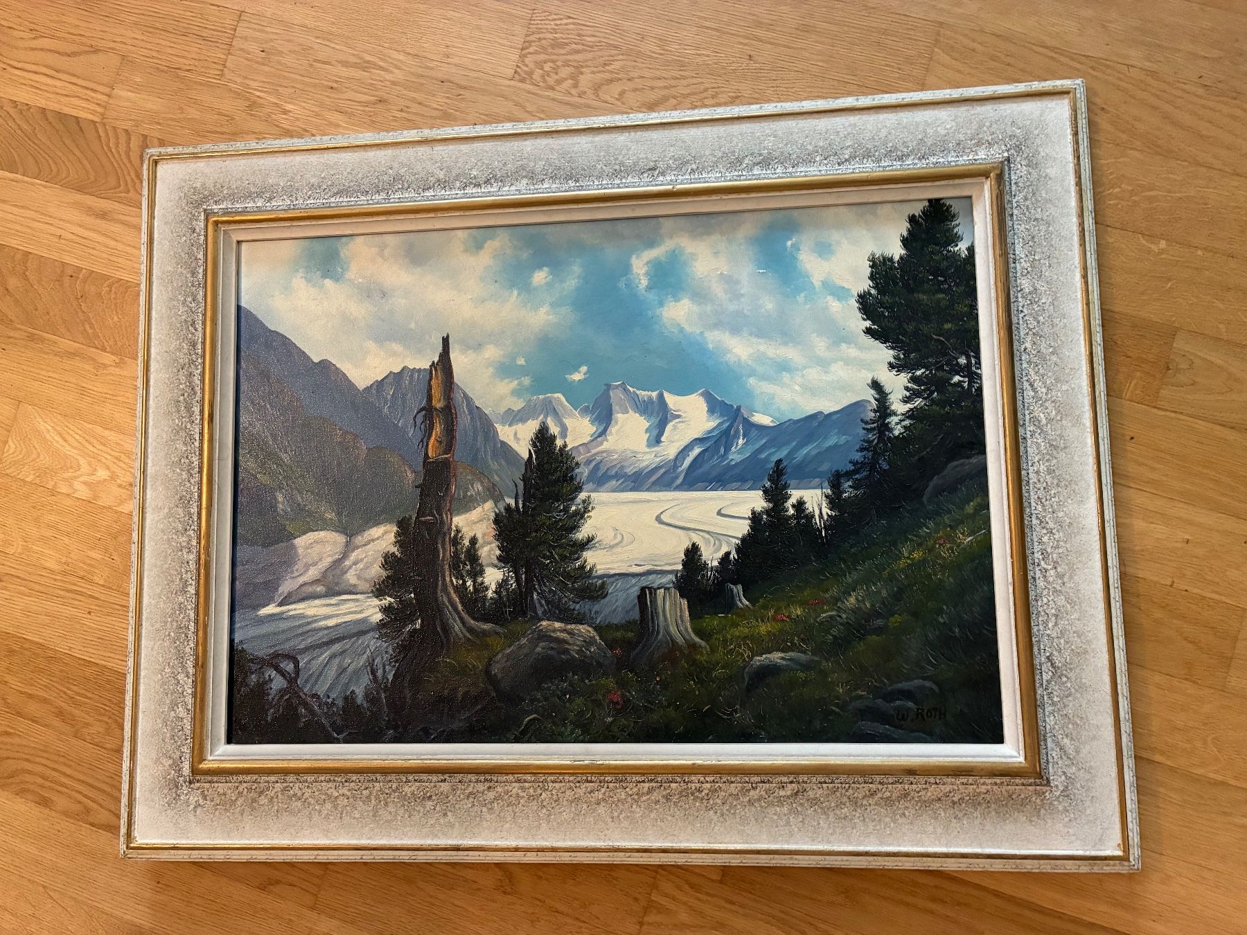 Gemälde: Aletschgletscher – Gebraucht aus Riehen von Artur1915