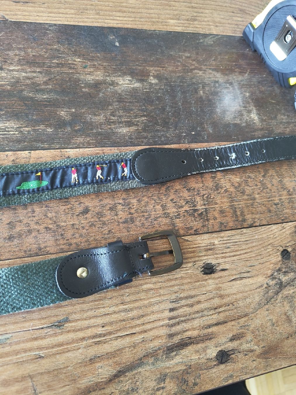 Cinture: Golfer Gürtel mit Bronze Buckle – Usato da Weinfelden venduto da RobsFortune 2
