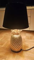 Tischlampe Ananas Design gold schwarz guter Zustand