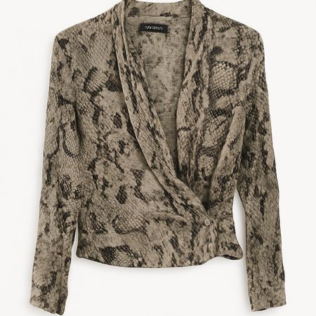 Reserved Bluse mit Schlangenprint – Grösse S