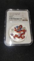 Lunar Dragon 2024 1 oz Silver Color NGC MS70 Australia