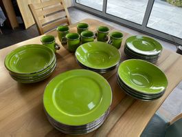 Geschirr TERRA mit Platinrand