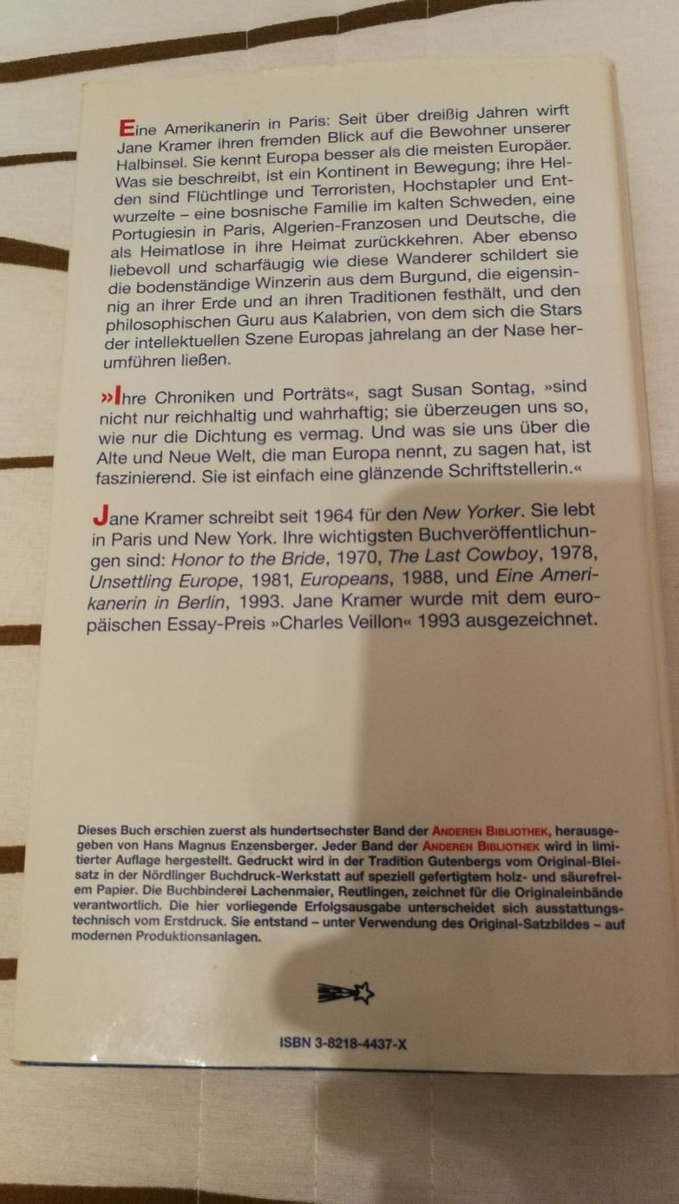 Libri: Buch: Sonderbare Europäer - J. Kramer – Usato da Ostermundigen venduto da AlwaysHaveFun90 2
