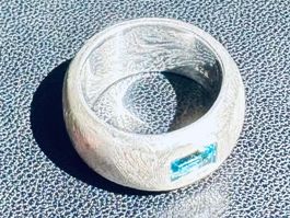 Massiver Silberring 925 mit blauem Stein – 12 g
