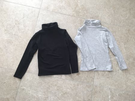2 Rollkragenpullover/Longshirts Gr. 122-128