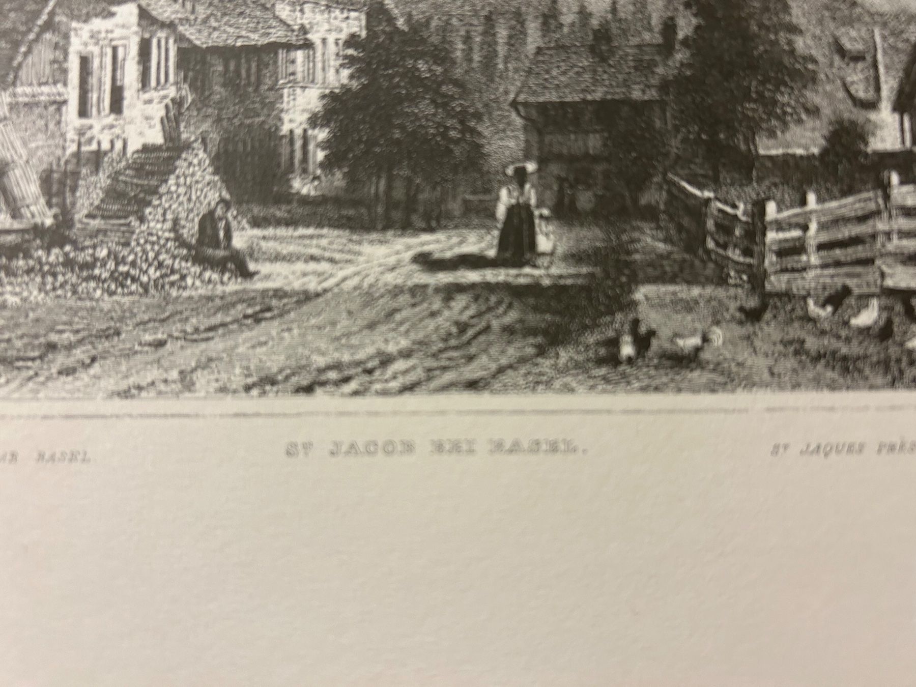 Stiche: Bild Stich St. Jakob bei Basel,Passepartout. – Gebraucht aus Lanzenhäusern von vic63 3