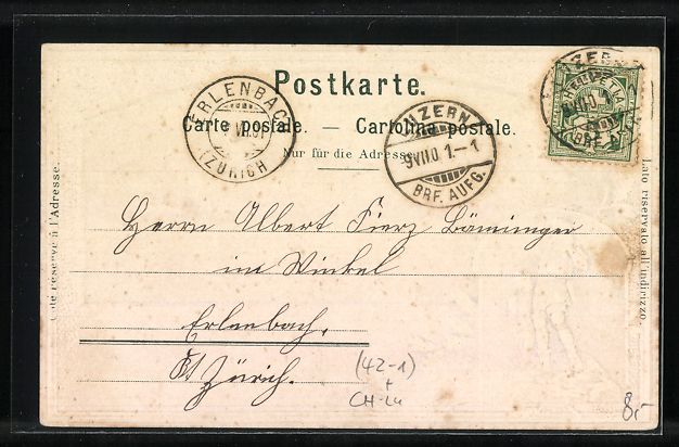 Ansichtskarten: Litho Luzern, Eidgenössisches Schützen – Gebraucht aus Berlin von bartko-reher 1