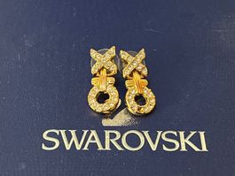 Swarovski Ohrringe original , vintage , 18k vergoldet