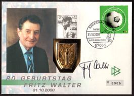 Rarität: super selten Numis "Fritz Walter" mit Unterschrift