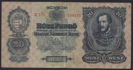 Ungarn 20 Pegno 1930