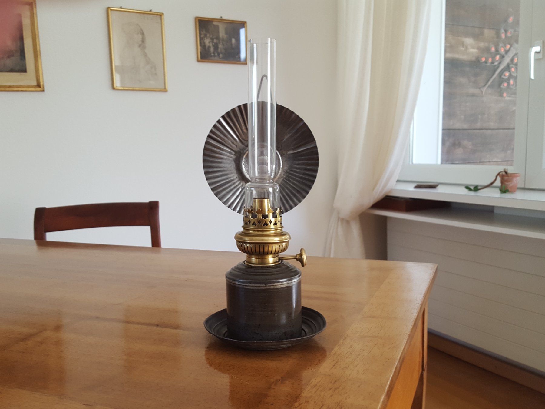 Lampade: Petrollampe, Biedermeier-Stil – Usato da Altendorf venduto da Storck_1504 1
