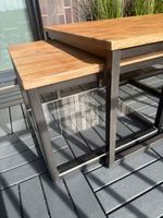 2er Tisch-Set Holz/Metall Industrial – gross & klein | Bern