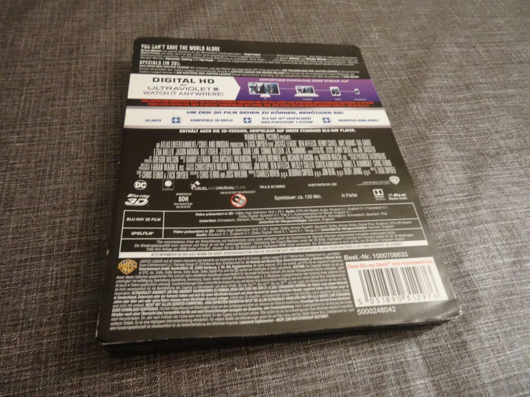 Tutti i DVDs: Justice League Steelbook Blu-ray 3D + 2D – Usato da Olten venduto da Disc-Verkauf 4