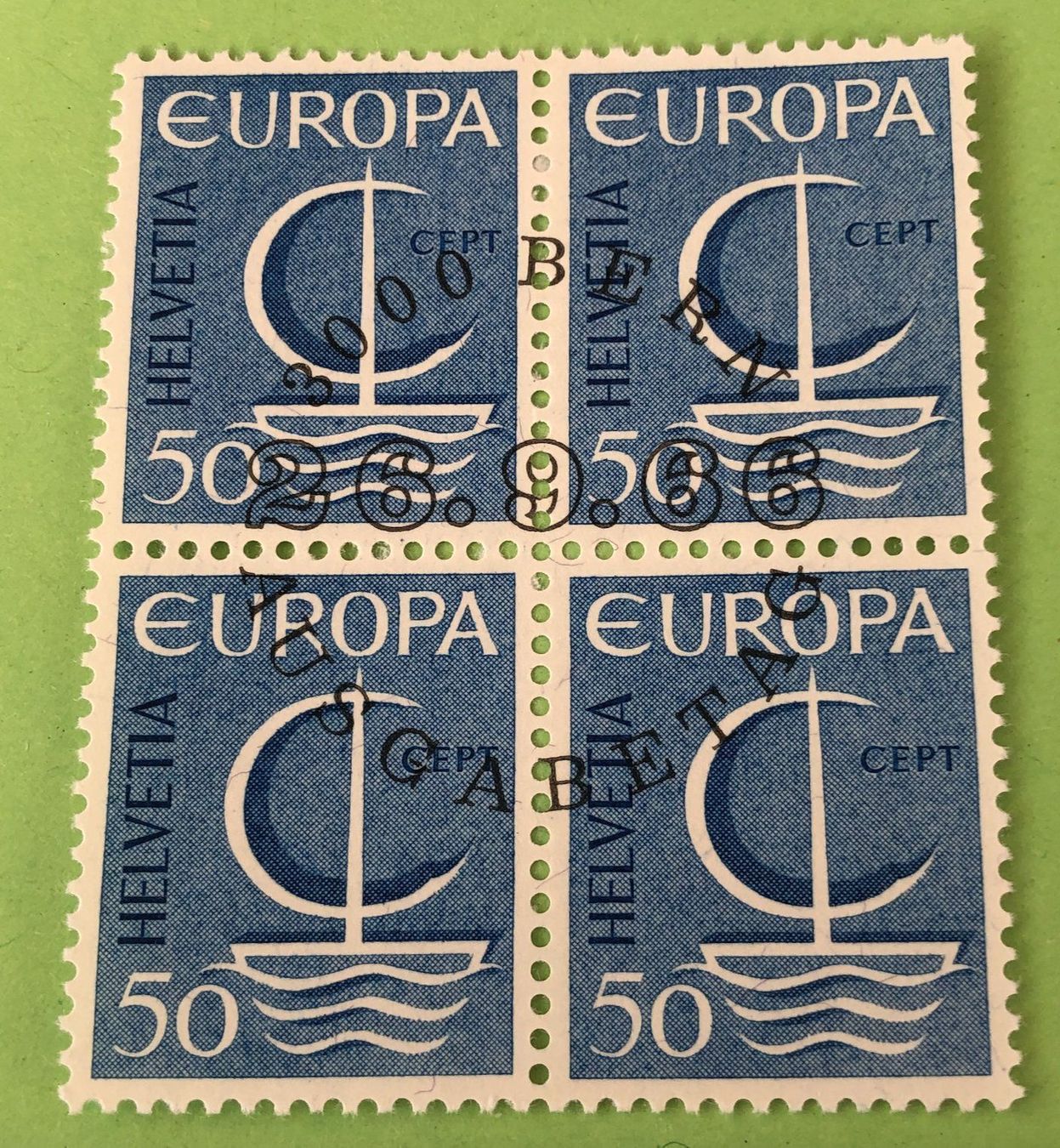 Tutti i francobolli: 4 er Block Nr.444 mit Vollstempel Bern – Usato da Aarau venduto da Billa007