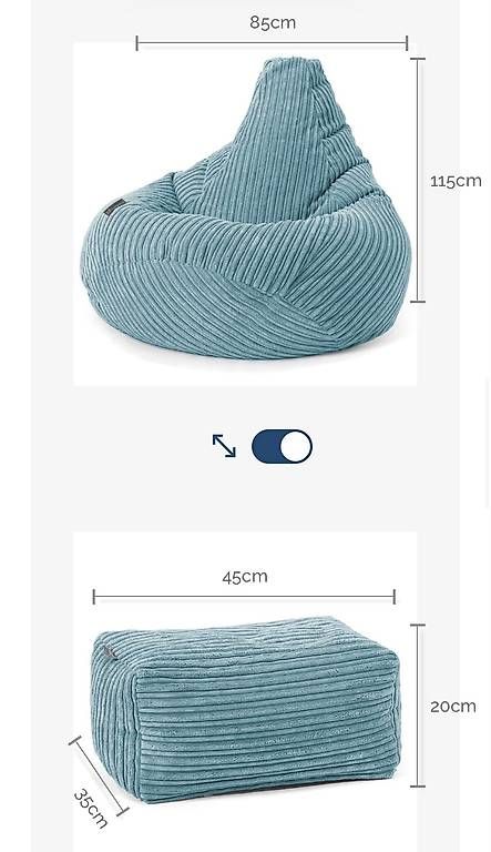 Sgabelli: Big Bertha Sitzsack mit Fuss Pouf – Usato da Kilchberg ZH venduto da SyFo286 1