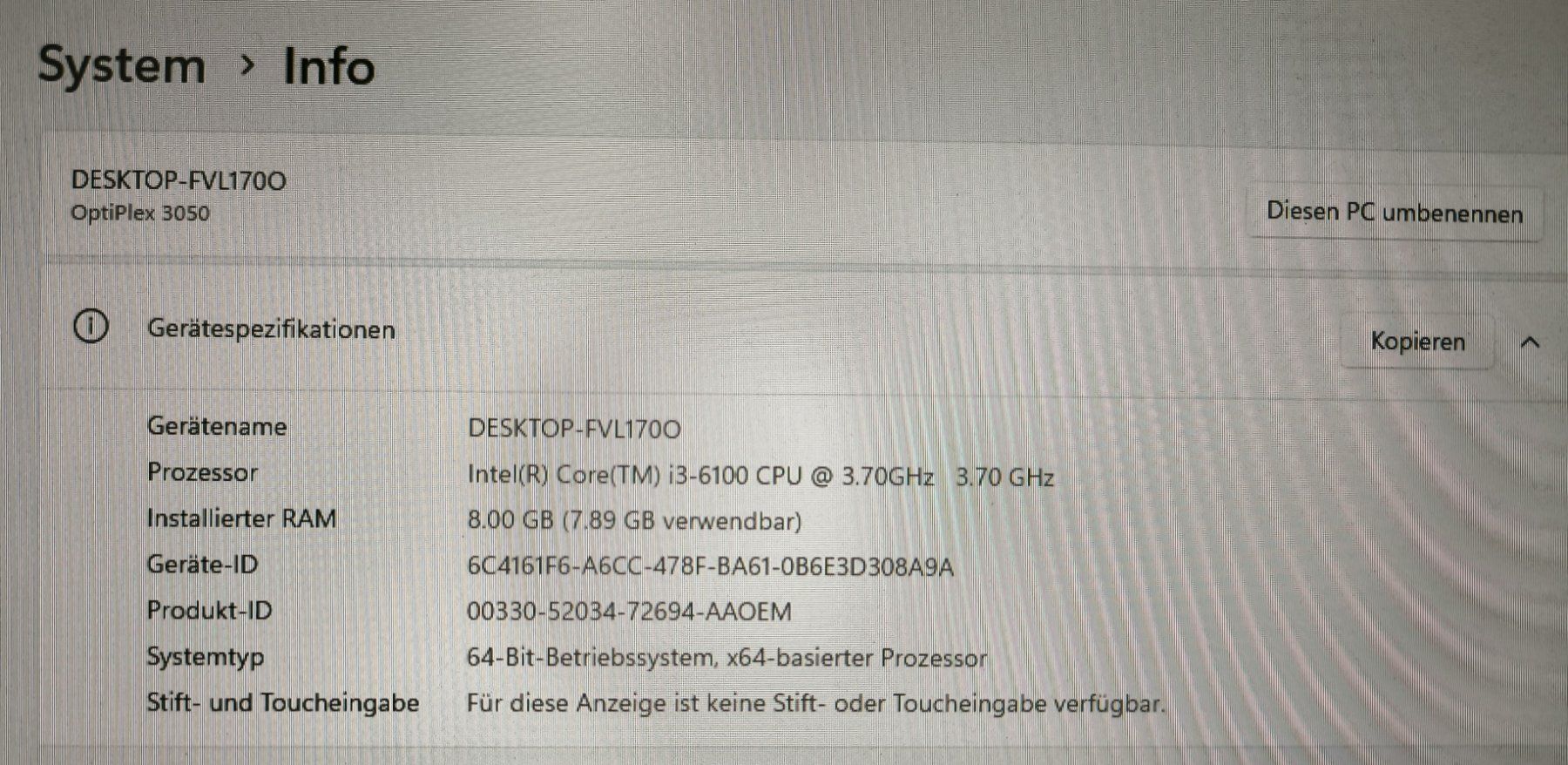 Dell PCs: DELL OptiPlex 3050 – Gebraucht aus Bützberg von  4