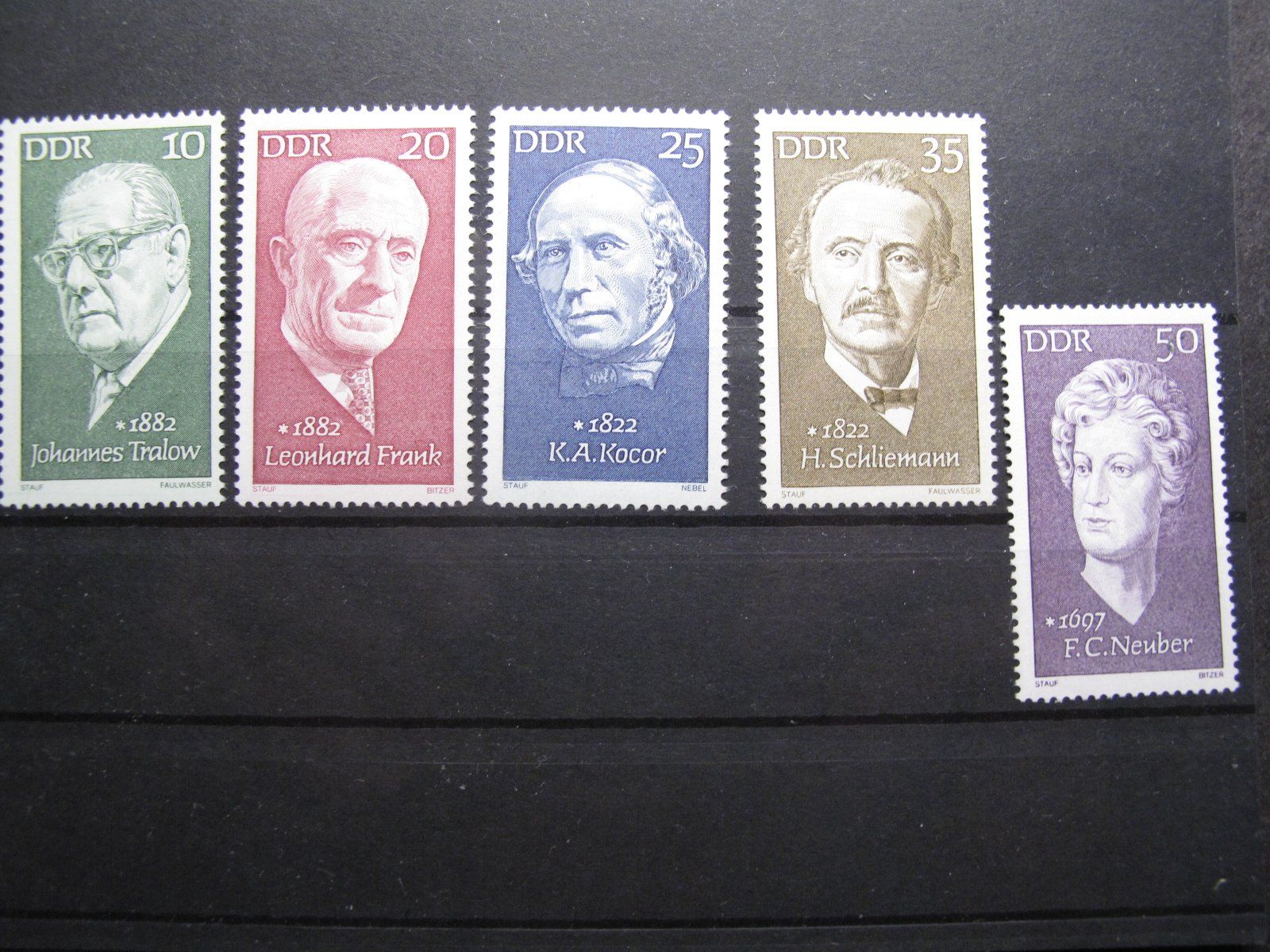 Alle Briefmarken: DDR 1972 Berühmte Persönlichkeiten** – Gebraucht aus Wil SG von fva01